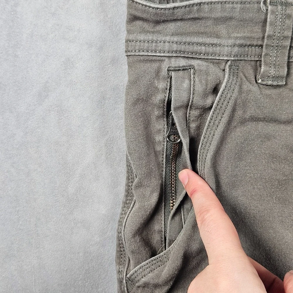 Duluth Trading Flex Fire Hose Pants Mens 40x30 (Fits 38x29) Gray Slim Fit